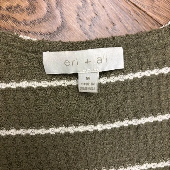 Anthropologie EritAli Striped Tallie Peplum top - Picture 8 of 10